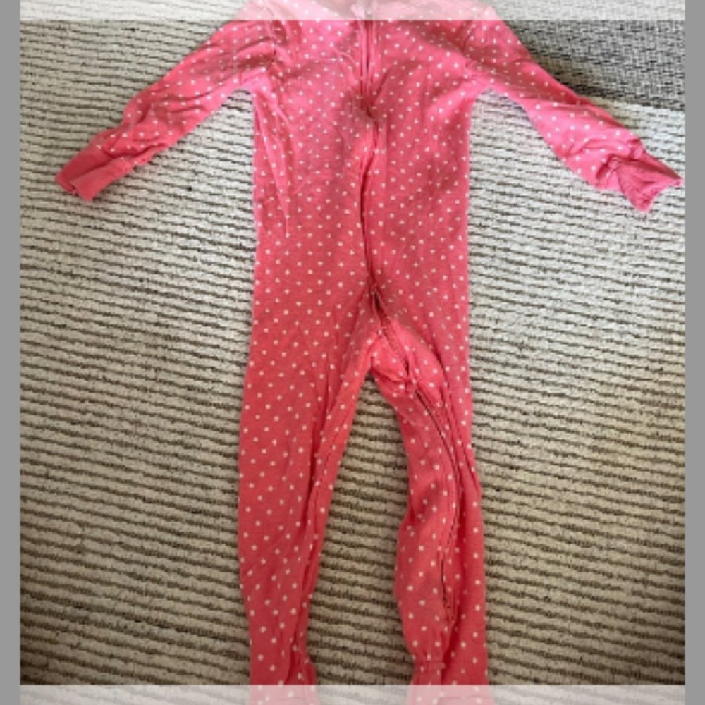 🤍4/$25 Old navy baby polka dot pink and white pj